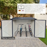 thumbnail of Albatros Premium Fahrradgarage  – verzinktes Metall in Anthrazit  | für bis zu 4 Fahrräder | wetterfester Fahrrad Garage, abschließbar