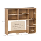 thumbnail of COSTWAY Estantería de escritorio, con capacidad para monitores de hasta 27 pulgadas, estantería para banco de trabajo