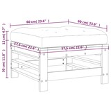 thumbnail of vidaXL Gartenhocker mit Kissen Weiß Massivholz Kiefer