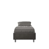 thumbnail of Letto Singolo con rete imbottito 80x200 microfibra grigio Azelia