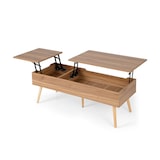 thumbnail of COSTWAY Mesa de centro ajustable en altura, mesa de salón con espacio de almacenamiento, doble superficie elevable