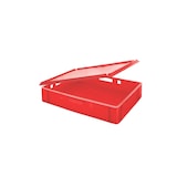 thumbnail of PROREGAL 8x Eurobehälter Fleischerkasten E1 mit Auflagedeckel | HxBxT 12,5x40x60cm | 25 Liter | Rot | Fleischerkiste, Fleischkiste