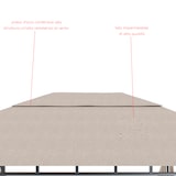 thumbnail of Gazebo Da Giardino 3x4 M Con Tende Laterali Richiudibili Struttura In Acciaio Robusto Copertura Impermeabile 180 g/m² 4 Teli Laterali Esterno Ecrù