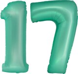thumbnail of XL Folienballon mint grün Zahl 17
