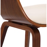 thumbnail of Chaise retro Kingston en similicuir Noyer / Crème