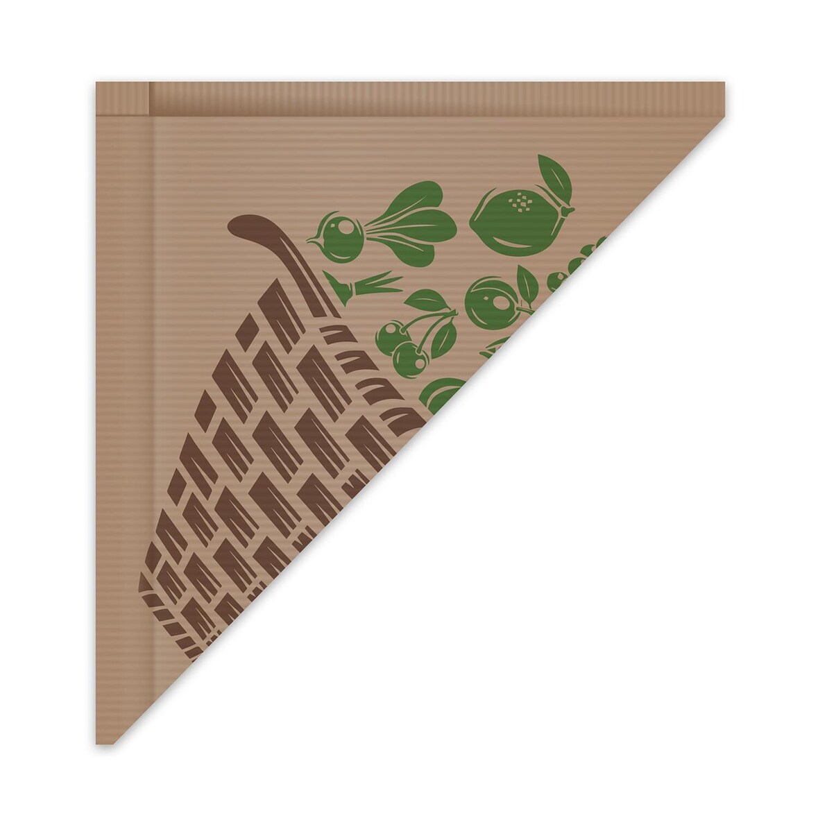 1000x Spitztüten braun gefädelt 37x37cm 1500gr. bedruckt