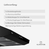 thumbnail of Klarstein Contempo Neo Unterbauhaube Abluft/Umluft 175 m³/h Abluftleistung SenseControl integrierte Touch-Steuerung Edelstahl / Acrylglasfront Schwarz