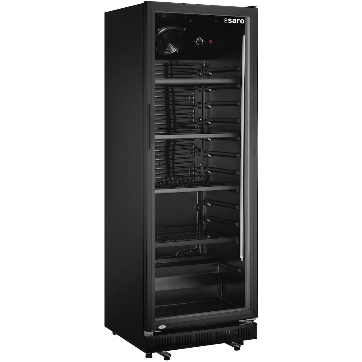 Saro Getränkekühlschrank mit Glastür - schwarz, Modell GTK 360