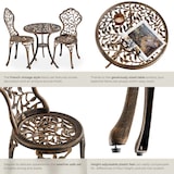 thumbnail of tectake Ensemble table bistrot LYON en aluminium pour 2 personnes - noir/gris - 406104