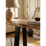 thumbnail of Konsolentisch GAYA Massivholz Akazie, Schreibtisch 120 cm breit im Landhaus-Stil, Schminktisch mit Design, Sekretär mit 2 Metallbeinen, Echt-Holz