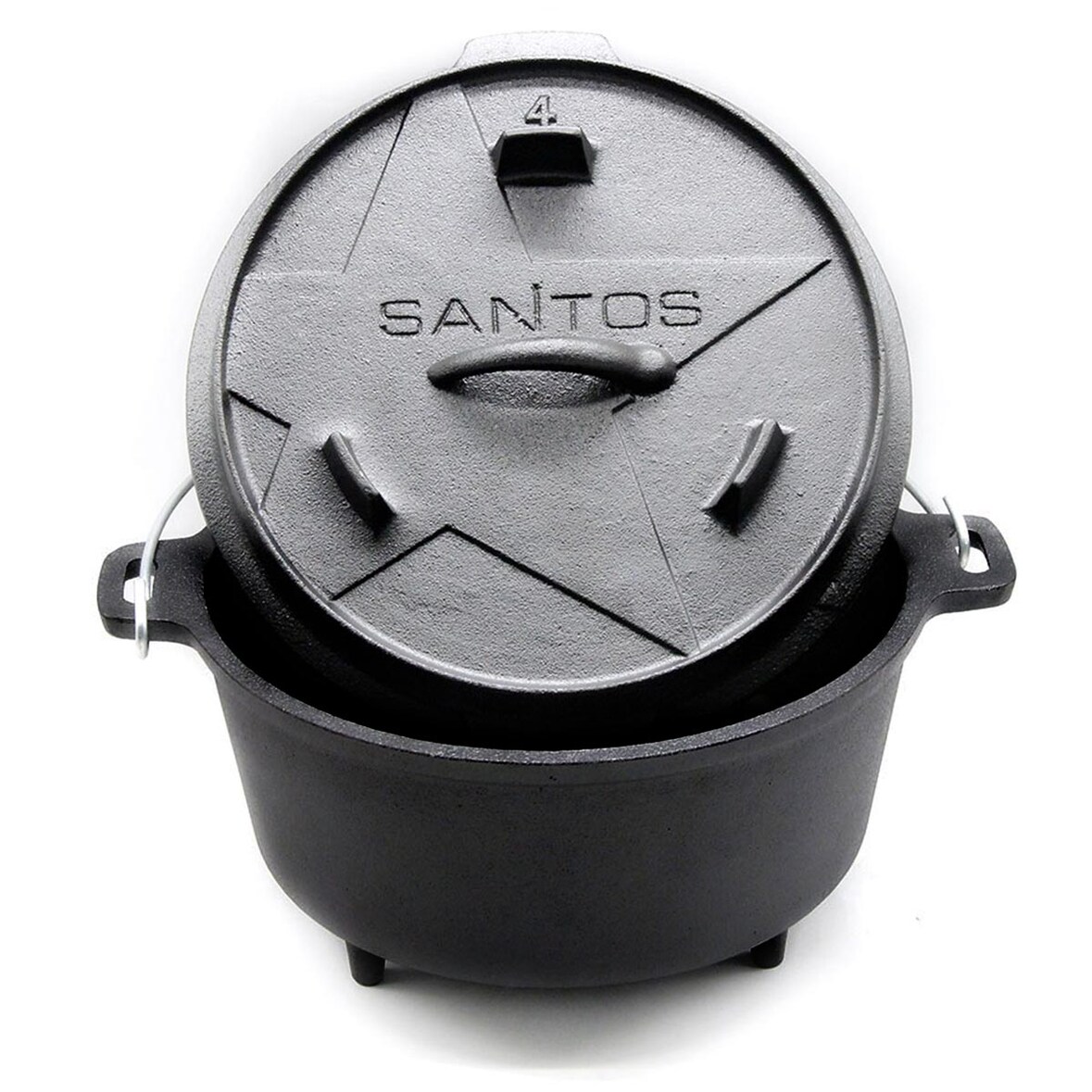 SANTOS BBQ Dutch Oven 4,5qt mit Füße