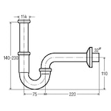 thumbnail of Viega Plus-Siphon 5611.5 G1 1/4 x 32 mm verchromt