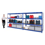 thumbnail of PROREGAL Mega Deal | 2x Schwerlastregal Dino | HxBxT 180x200x60 cm | Fachlast 600kg | Blau | Stecksystem Lagerregal Regalsystem 2 Stk.