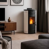 thumbnail of Luft-Pelletofen Flavia 15 kW Sannover Weiß