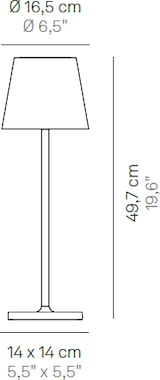 thumbnail of Zafferano Poldina L Desk LED-Tischleuchte, dunkelgrau, wiederaufladbar und dimmbar, mit einer Akkulaufzeit von bis zu 12 Stunden.