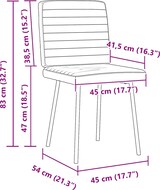thumbnail of vidaXL Esszimmerstühle 4 Stk. Blau Samt