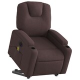 thumbnail of vidaXL Elektrischer Massagesessel mit Aufstehhilfe Dunkelbraun Stoff