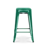 thumbnail of Lot de 4 tabourets de bar style industriel vert sapin brillant - Hauteur 66 cm