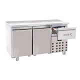 thumbnail of Gastro Kühltisch Kühltheke -2/+8°C 12 Schubladen 1/1GN 2330x700x850mm