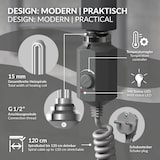 thumbnail of ECD Germany Elektro Badheizkörper 750x1200 mm Anthrazit gerade 900W Chrom Thermostat Handtuchtrockner