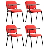 thumbnail of Juego de 4 sillas Ken en tela con mesa plegable Rojo