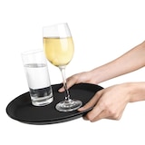 thumbnail of Olympia Kristallon Polypropylen Runder Rutschfester Tablett Schwarz 280mm