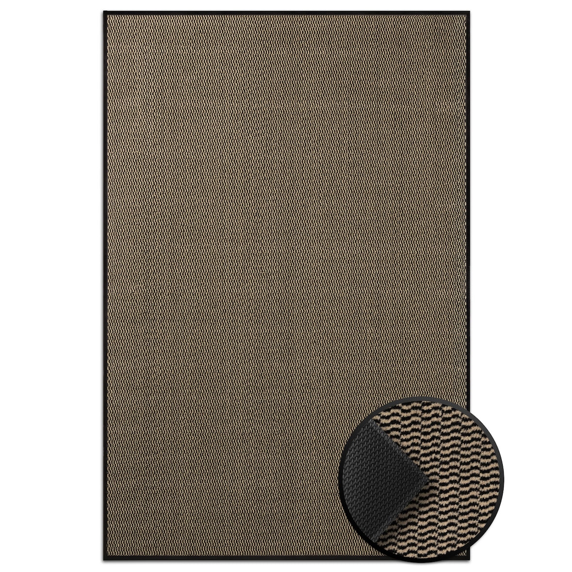 KARAT Schmutzfangmatte SKY Novo Einzigartiger TPE-Rücken Ocker-Schwarz 135 x 200 cm