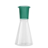 thumbnail of Zafferano Classy Collection tweekleurige karaf van handgeblazen borosilicaatglas in meergroen en transparant met een uniek geometrisch ontwerp.