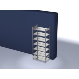 Aktenregal, Grundfeld, HxBxT 2350x1060x635mm, Fachl. 90kg, 7xStahlboden, 7 OH