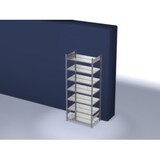 thumbnail of Aktenregal, Grundfeld, HxBxT 2350x1060x635mm, Fachl. 90kg, 7xStahlboden, 7 OH