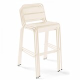 thumbnail of Hochstuhl aus elfenbeinfarbenem Metall