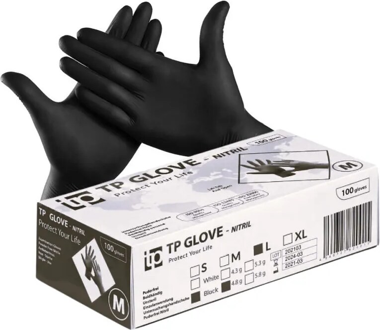Gedikum | Nitril | Nitrilhandschuhe | Einweghandschuhe | Einmalhandschuhe | 5 x 100er Packung | Schwarz | Größe XL