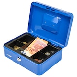thumbnail of HMF Geldkassette abschließbar, Kasse mit Münzeinsatz, 5 Münzfächer, 25 x 18 x 9 cm, Blau