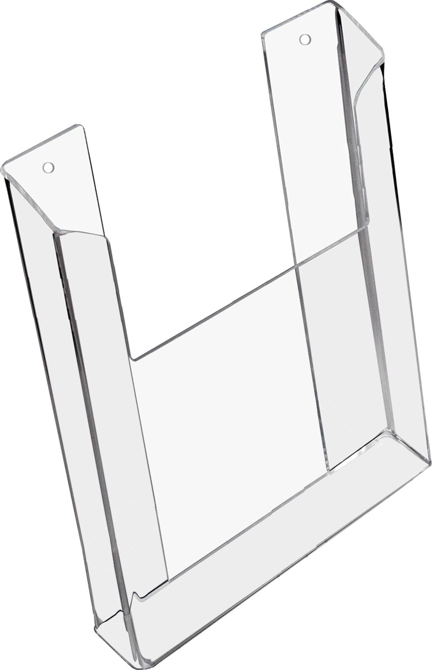 Anschraubbarer Flyerhalter, Prospekthalter DIN A4, HMF 46843, 30,5 x 22 x 3,5 cm