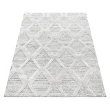 thumbnail of Teppich Wohnzimmer 3D Boho Modern Waschbar Strapazierfähig Esszimmer OEKO-TEX Grau 60x110 cm Schadstoffgeprüft – GENF von Kadima Design