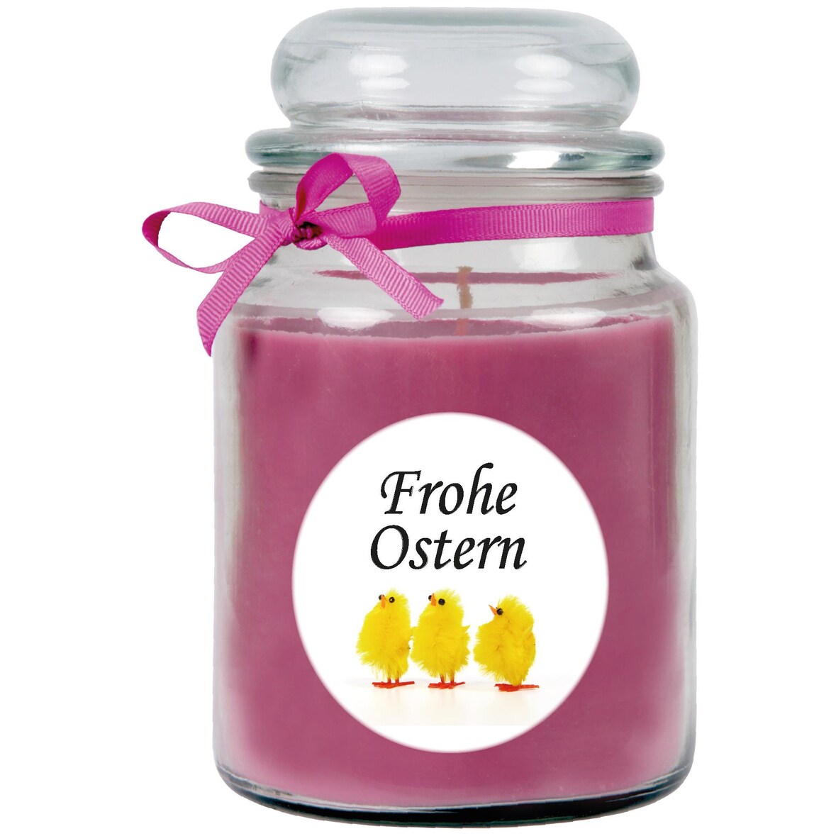 HS Candle Duftkerze als Ostergeschenk ( Lavendel-Duft ), Design: Küken - Kerze als Osterdeko - 500g. Wachs mit ca. 110 Stunden Brenndauer