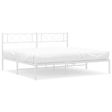 thumbnail of vidaXL Bedframe met hoofdbord metaal wit 193x203 cm