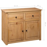 thumbnail of Helloshop26 - Buffet bahut commode armoire meuble de rangement organisateur cuisine salle de séjour salon 93 x 40 x 80 cm Pin solide 02_0029669