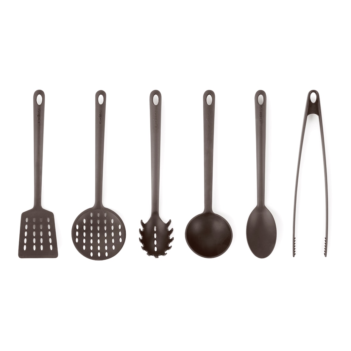 Excelsa set 6 utensili Naif in nylon marroni