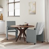 thumbnail of vidaXL Esszimmerstühle mit Rollen 2 pcs Hellgrau 57 x 66 x 94 cm Stoff