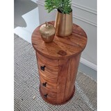 thumbnail of Design Sideboard Sheesham Massivholz 35x65x35 cm, Schränkchen mit 3 Schubladen, Schmaler Beistellschrank Massiv, Mini Kommode