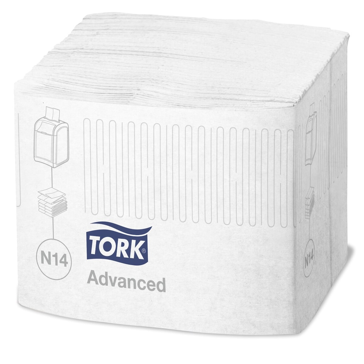 Tork Xpressnap Fit  Weiße Spenderserviette N14, 2-lagig, 36 × 120 Servietten, 15830