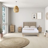 thumbnail of Estructura de Cama tapizada Esther de 30 cm, 150x190 cm, Beige