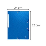 thumbnail of Exacompta  Cod. 55752E - Cartella 3 lembi con elastici Maxi Capacity Scotten cartoncino lustré 425 g/mq - 24x32cm blu - Confezione da  50 pz.