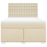 thumbnail of vidaXL Boxspringbett mit Matratze Creme 160x200 cm Stoff