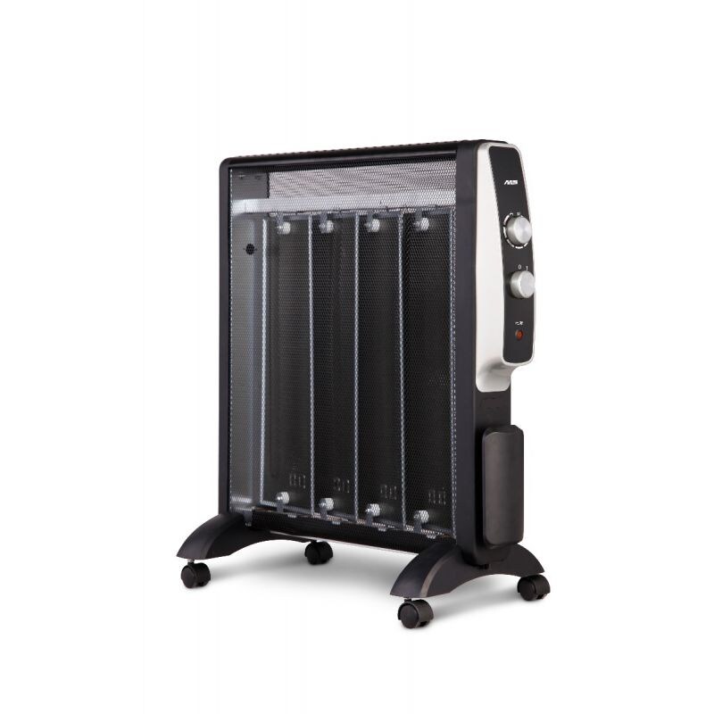 Aquecedor Mica 2000W MEI MH 6015, s/ consumo de oxigénio, 2 niveis de aquecimento, termostato ajustável, preto