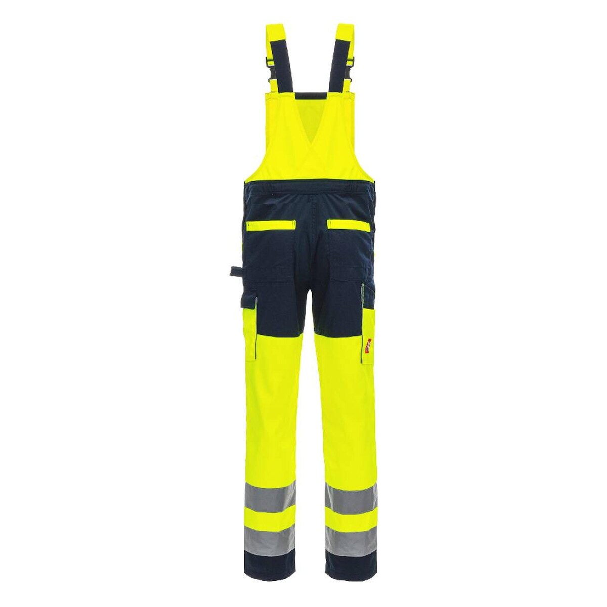 AS Arbeitsschutz Nitras Motion Tex VIZ lange Warnschutz Latzhose | neongelb | Gr. 62