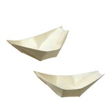 thumbnail of 100x Fingerfood Schalen "Schiffchen" aus Holz 8cm