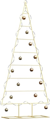 thumbnail of vidaXL Metall Weihnachtsbaum Gold 180cm Pulverbeschichteter Stahl