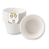 thumbnail of BIOZOYG 600 Stück Suppenbecher 375ml Einwegbecher Ø 10,5cm, kompostierbar, aus Zuckerrohr, umweltfreundliche Bio-Einweg Speisebecher Bagassebecher
